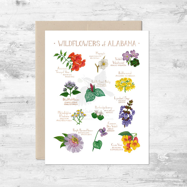 Wildflowers of Alabama Note Card