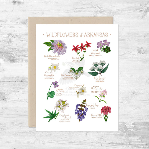 Wildflowers of Arkansas Note Card