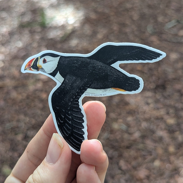 Wholesale Vinyl Sticker: Atlantic Puffin Flying