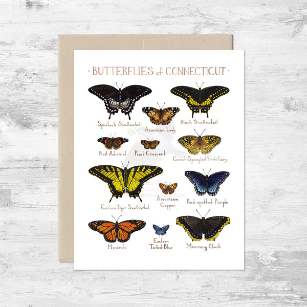 Butterflies of Connecticut Note Card