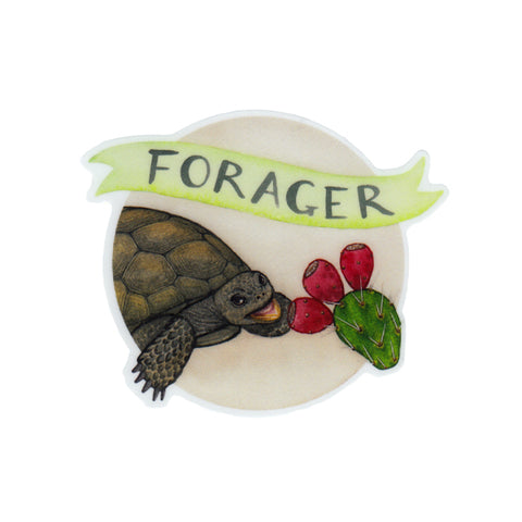 Wholesale Vinyl Sticker: "Forager" Gopher Tortoise with Prickly Pear