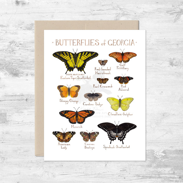 Butterflies of Georgia Note Card