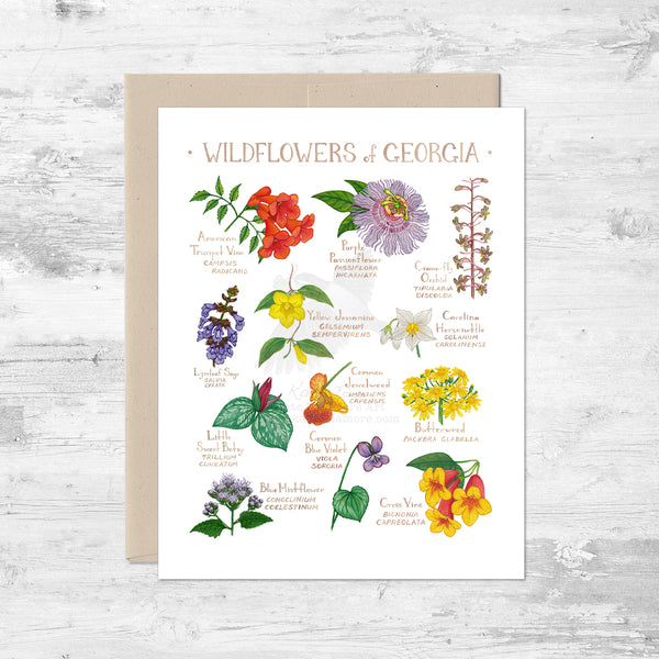 Wildflowers of Georgia Note Card