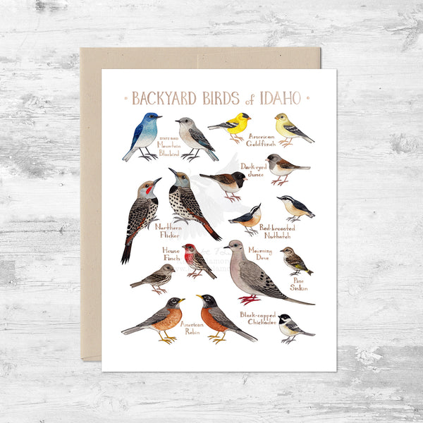 Backyard Birds of Idaho Note Card