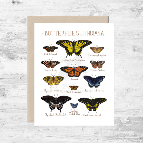 Butterflies of Indiana Note Card