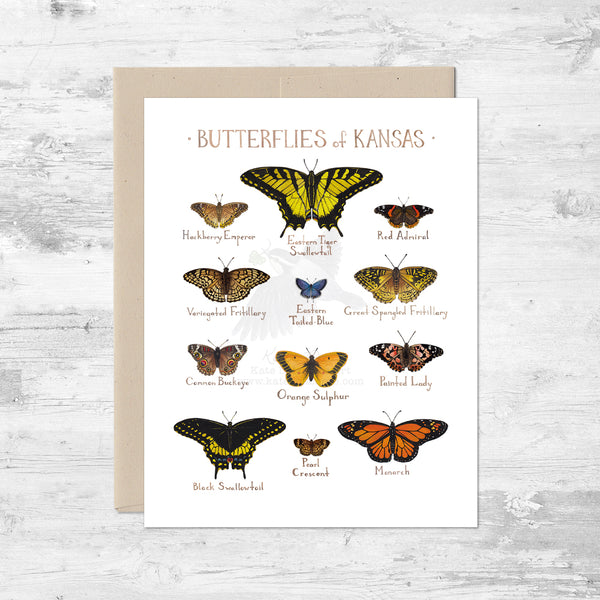Butterflies of Kansas Note Card