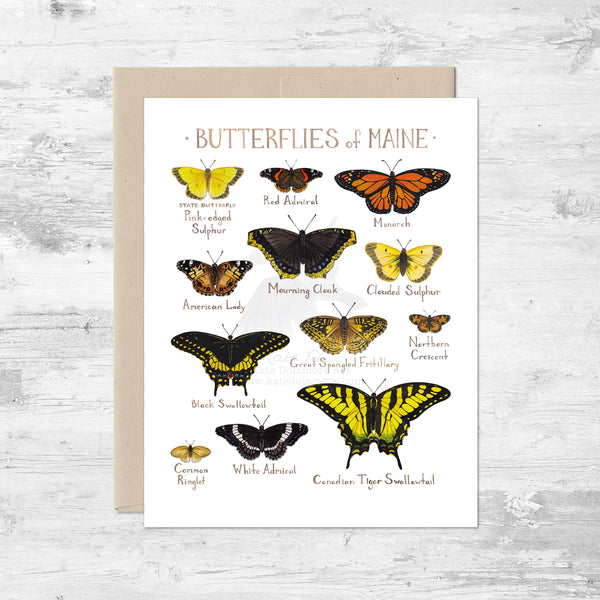 Butterflies of Maine Note Card