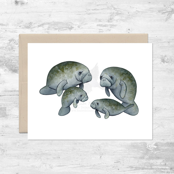 Manatee Family Note Card