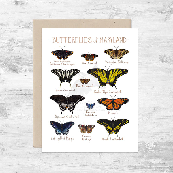 Butterflies of Maryland Note Card