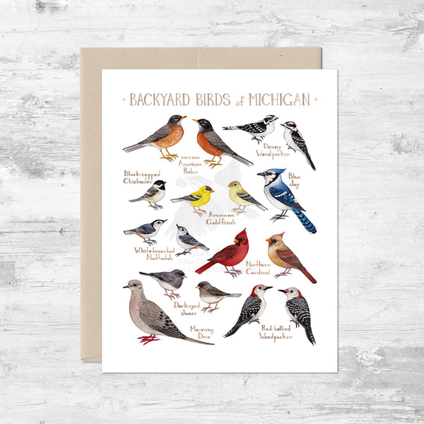 Backyard Birds of Michigan Note Card