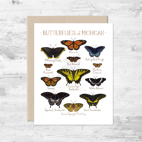 Butterflies of Michigan Note Card