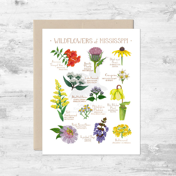 Wildflowers of Mississippi Note Card