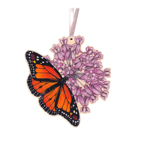 Wholesale Christmas Ornaments: Monarch on Common Milkweed