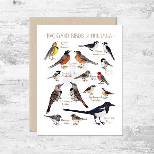 Backyard Birds of Montana Note Card