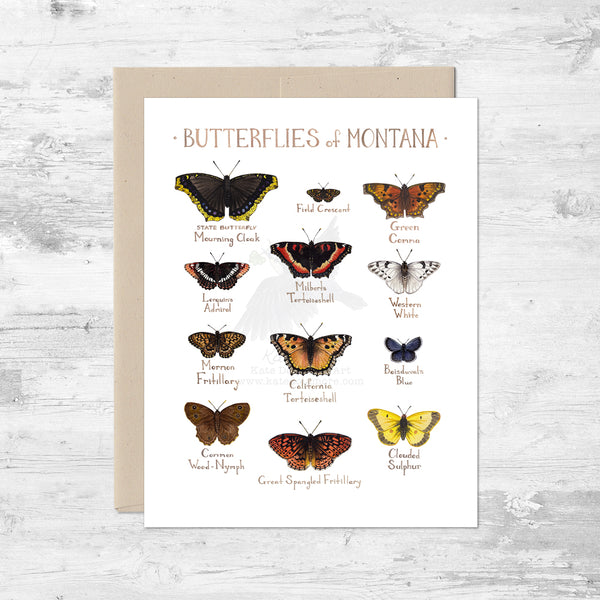 Butterflies of Montana Note Card