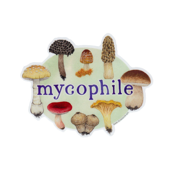 Wholesale Vinyl Sticker: "Mycophile" Mushrooms