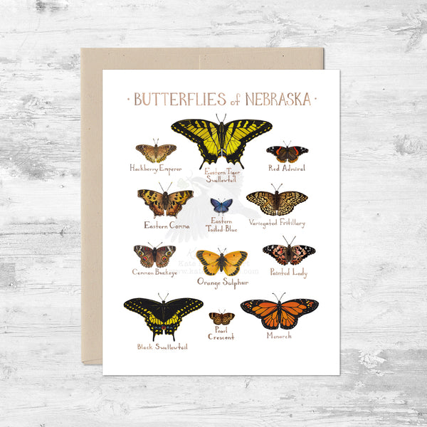 Butterflies of Nebraska Note Card