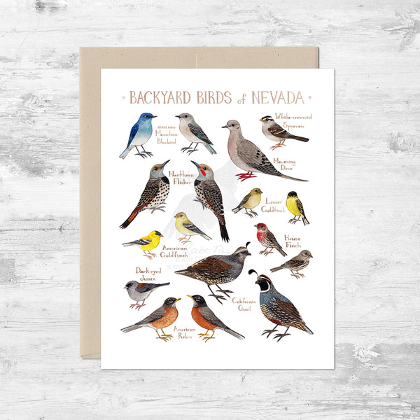 Backyard Birds of Nevada Note Card