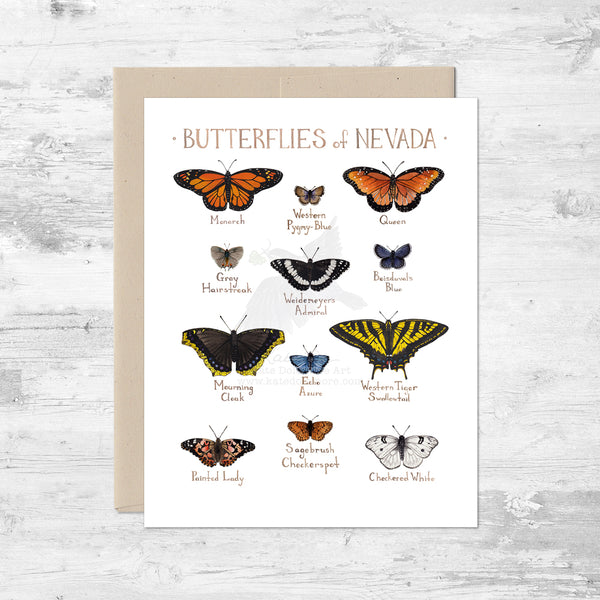 Butterflies of Nevada Note Card