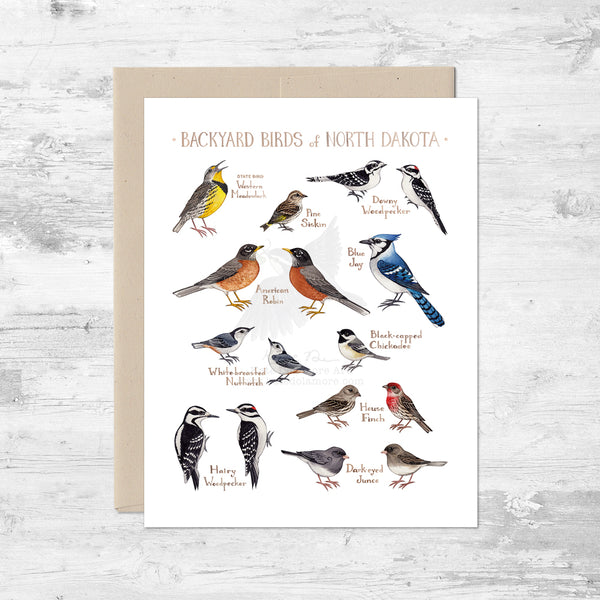 Backyard Birds of North Dakota Note Card