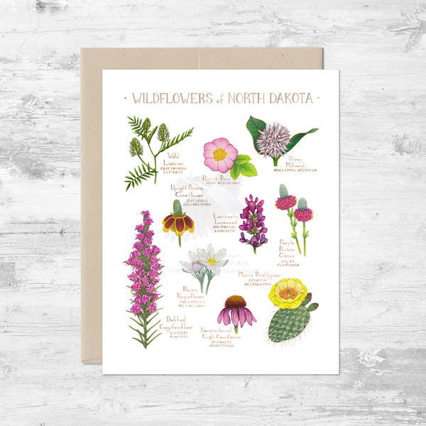 Wildflowers of North Dakota Note Card