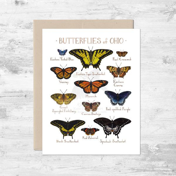 Butterflies of Ohio Note Card
