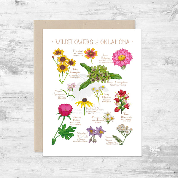 Wildflowers of Oklahoma Note Card