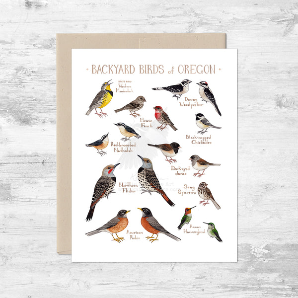 Backyard Birds of Oregon Note Card