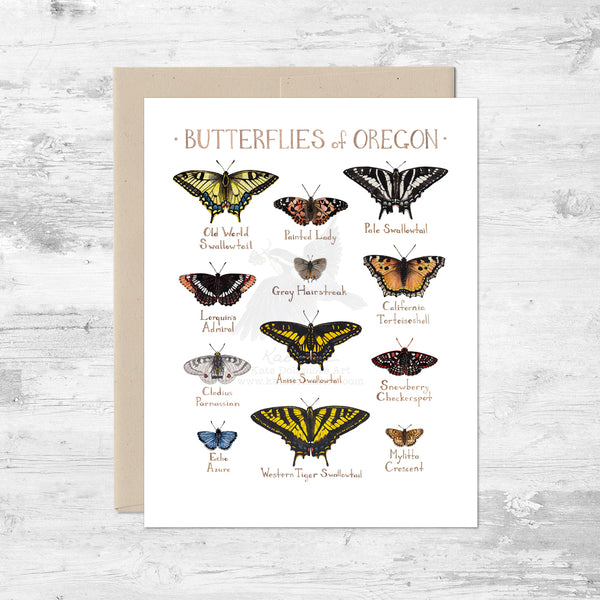 Butterflies of Oregon Note Card