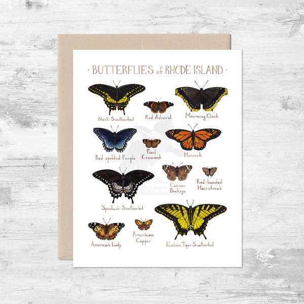 Butterflies of Rhode Island Note Card