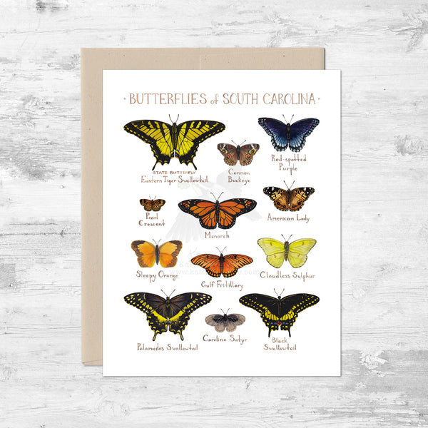 Butterflies of South Carolina Note Card