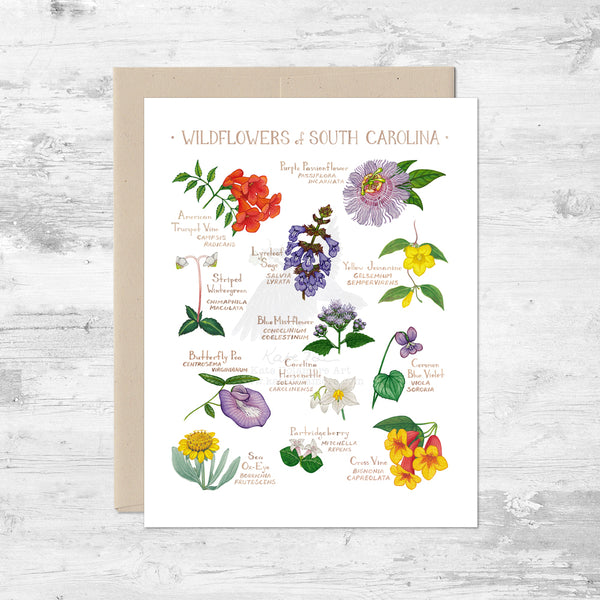 Wildflowers of South Carolina Note Card