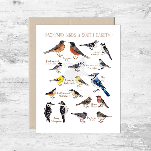 Backyard Birds of South Dakota Note Card