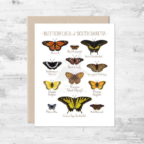 Butterflies of South Dakota Note Card
