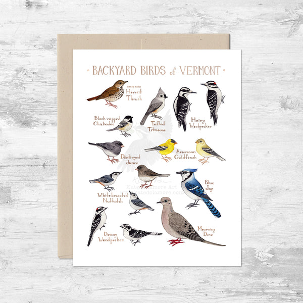 Backyard Birds of Vermont Note Card