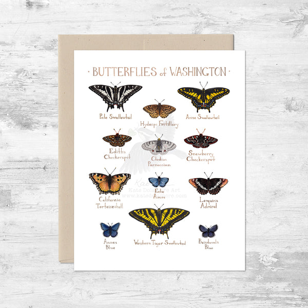 Butterflies of Washington Note Card