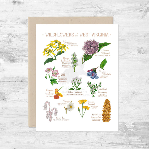 Wildflowers of West Virginia Note Card