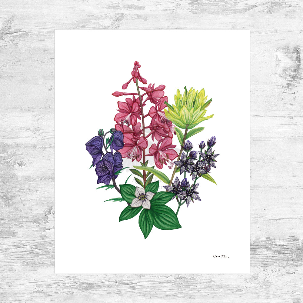 Wholesale Art Print: Alaska Wildflower Bouquet (Anchorage Edition)