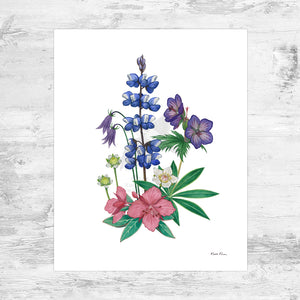 Wholesale Art Print: Alaska Wildflower Bouquet (Valdez Edition)