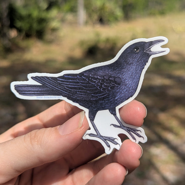 Wholesale Vinyl Sticker: American Crow Cawing