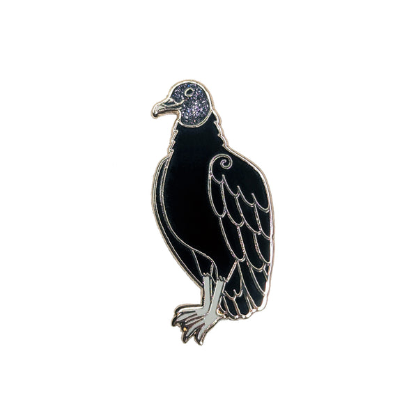 Black Vulture Enamel Pin