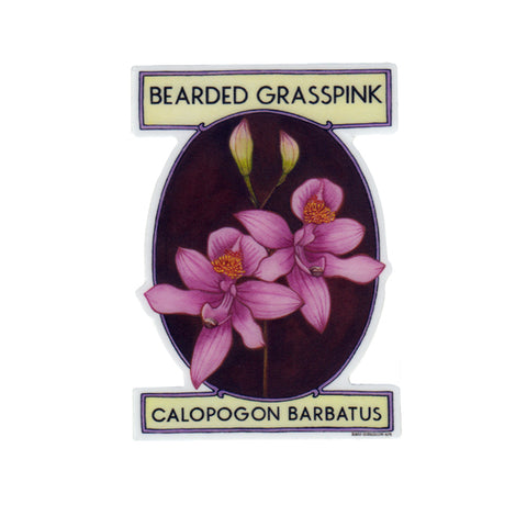 Wholesale Vinyl Sticker: Bearded Grasspink