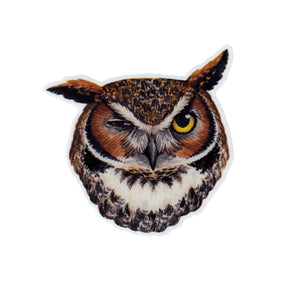 Wholesale Vinyl Sticker: Great Horned Owl Portrait