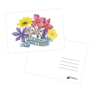 "It's Okay To Take a Break" Native Plants 5x7 Postcard