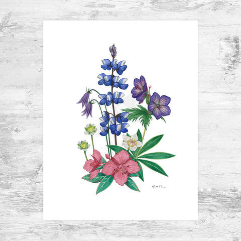 Wholesale Art Print: Alaska Wildflower Bouquet (Valdez Edition)
