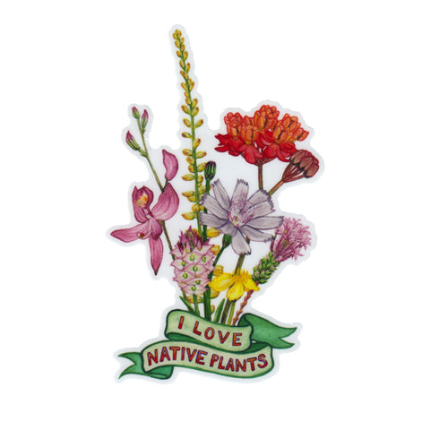 Wholesale Vinyl Sticker: "I love native plants"